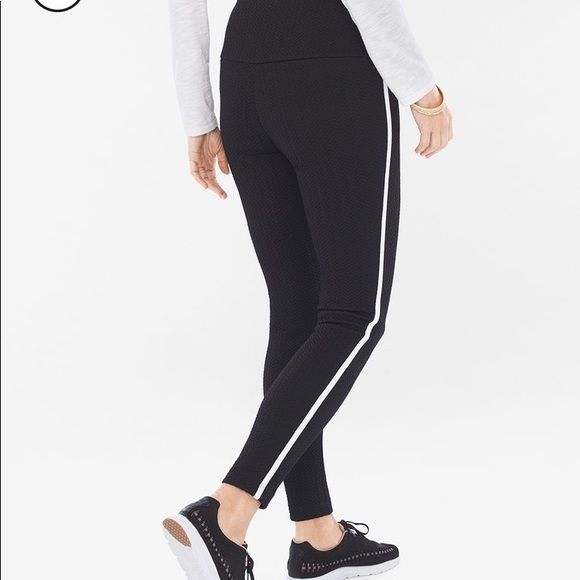 Chico’s Textured Framed Leggings - Picture 2 of 6